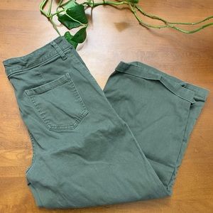 High Rise Cropped Wide Leg pants